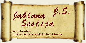 Jablana Šešlija vizit kartica